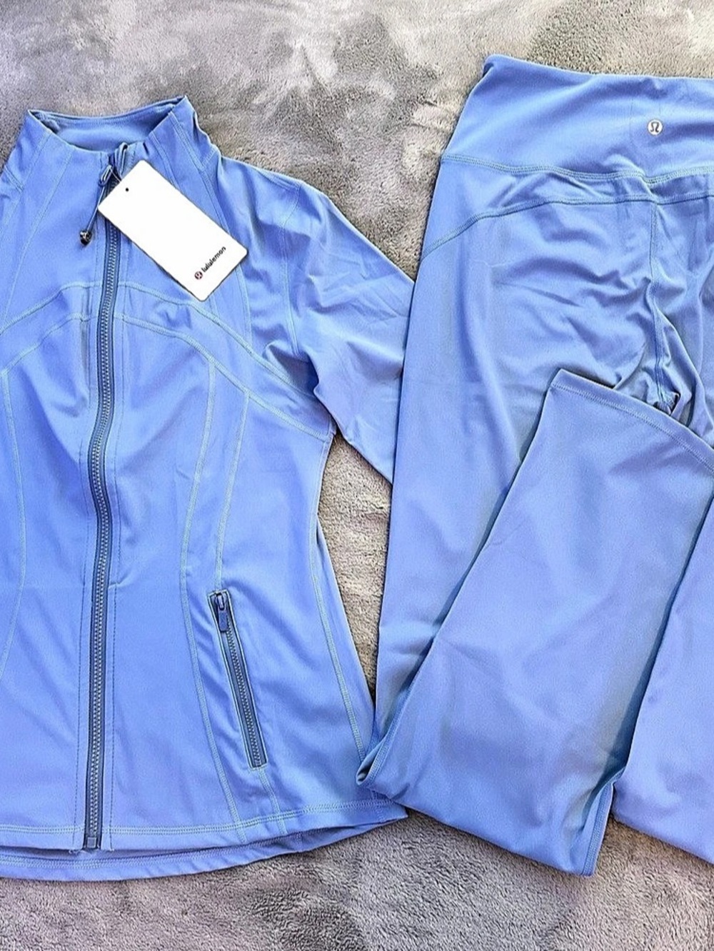 lululemon Define Jacket & Groove Pant Matching Set Blue
